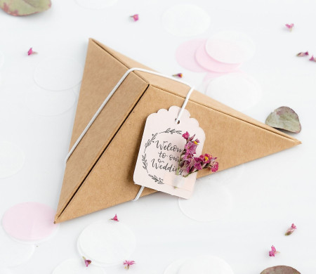 Originale Scatola Regalo Triangolare per Nozze ed Eventi