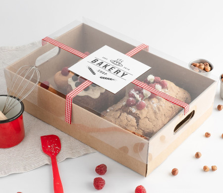 Vassoio in Cartone per Cupcake con Manico